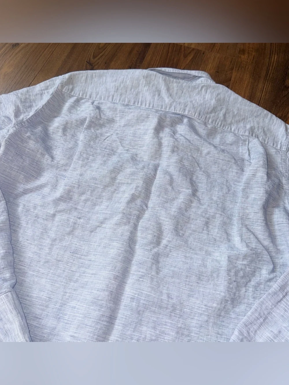 J.Crew Baird McNutt Irish Linen Shirt Mens L Slim Light Blue Button Down